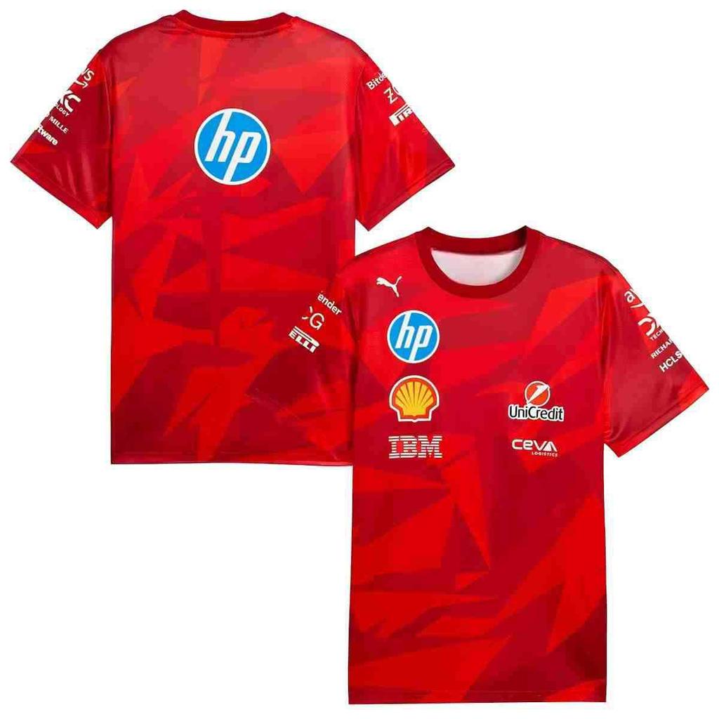 2026 Nuova tuta da moto da corsa F1 tuta da ciclismo, traspirante e ad asciugatura rapida T-shirt a maniche corte con scollo rotondo camicia da lavoro fuoristrada