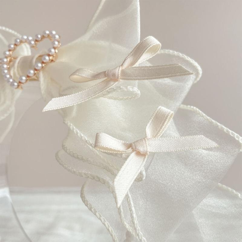 Spitzen Schleifen Haarband Mädchen Haar Stirnbänder Cosplay Perlen Perlen Haarband Kopf Reifen Kopfschmuck Haarschmuck