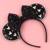 Ny Trendig Musöron Hårband Mickey 3.3" Sammet För Flickor Mjuk Rosett Hårband Halloween Festival Fest Resa DIY Håraccessoarer