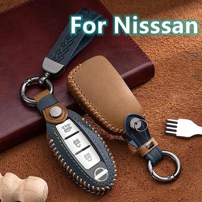 נרתיק כיסוי מפתח לרכב מעור רך ל-Nissan Sheath Leaf Micra K12 Note Patrol Qashqai J11 J10 Tiida Versa XTrail T32 Infiniti