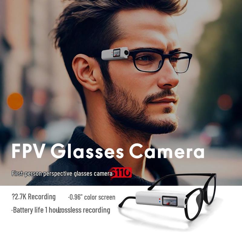 S110 Head-Mounted Outdoor Camera Glasses for Fishing, Takeaway, and Cycling
