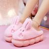 Fashion White Rabbit Hare Slippers Women's Cute Animal Platform Home Mules Shoes Girls Bedroom Plush Slides Slipper Ears Indoor Shoes