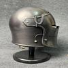 Barbuta Helmet with Stand 18g Mild Steel Medieval Knight Armor LARP Cosplay Costume Barbuta Visored Warrior Helmet