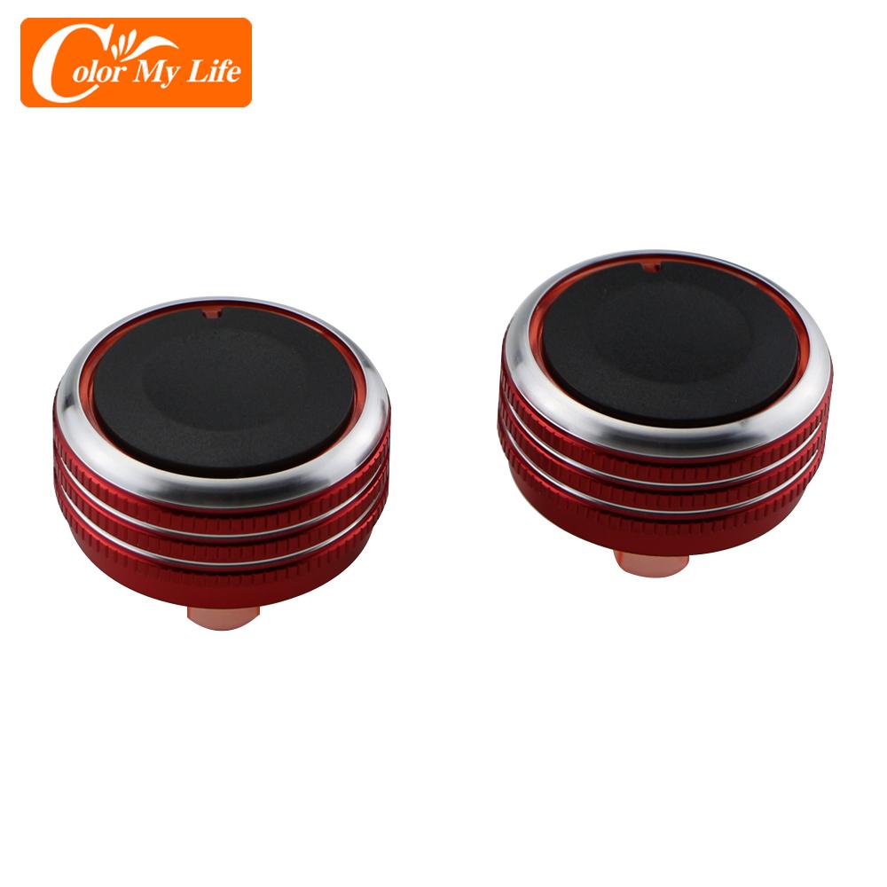 Color My Life Klimaanlagenknopf für Kia Rio K2 KX Cross für Hyundai Solaris 2017 - AC Heizungsregelschalter