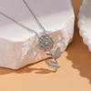 Women's Silver Titanium Steel Necklace with Micro-Inlaid Zircon - Elegant, Durable Clavicle Chain Jewelry