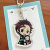 Demon Slayer Cartoon Acrylic Keychain Kamado Tanjirou Anime Action Figures Doll Kawaii Car Key Bag Decoration Cute Gift for Girl