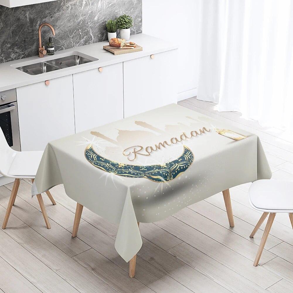 

Рамадан Карим украшение дома скатерть исламская мусульманская мечеть украшение скатерть водостойкая и грязеотталкивающая 100x160cm