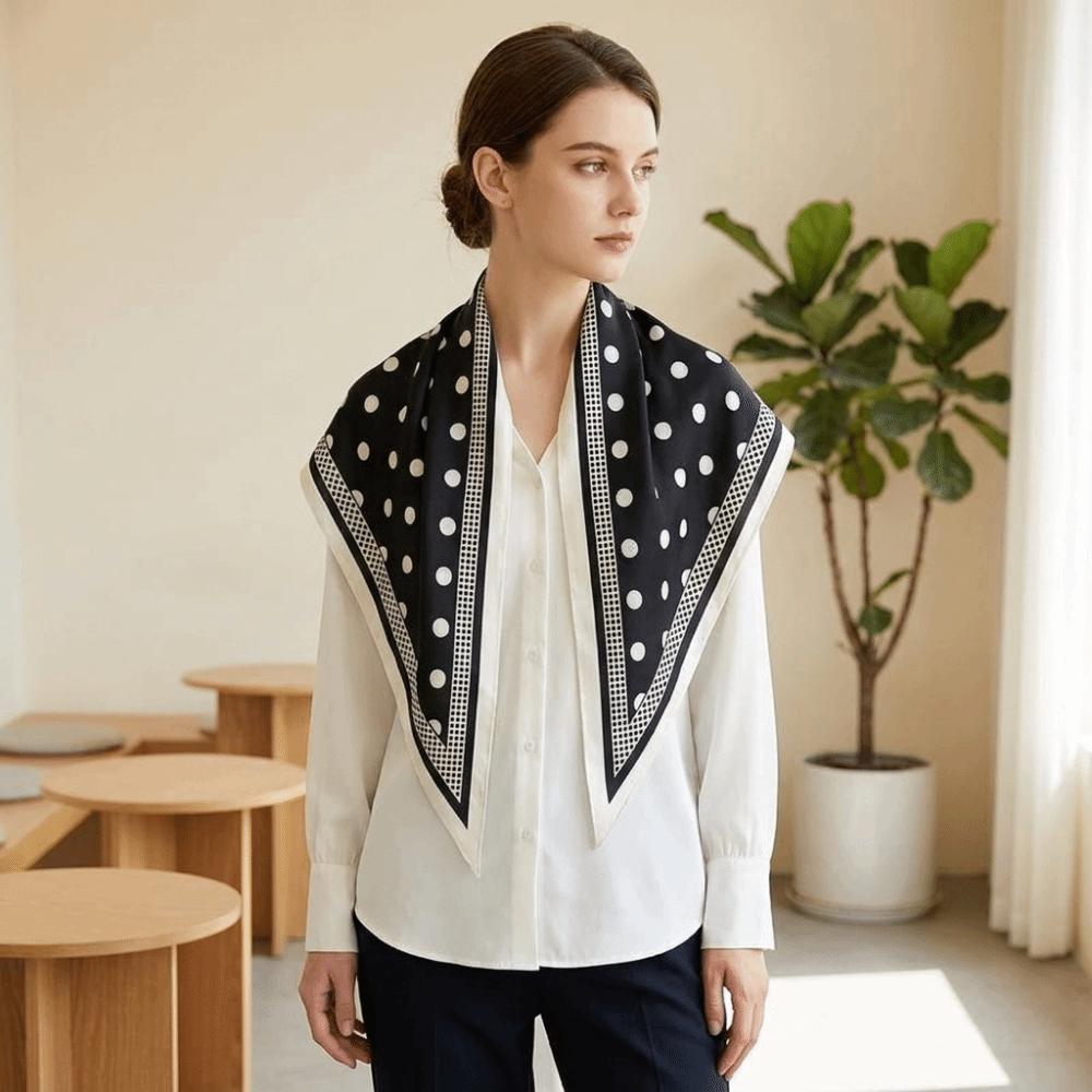 Printed Polka Dot Triangle Scarf Thin Jeans Waist Belt Vintage Waist Tying Scarf  Club