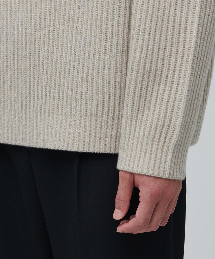 MUSINSA STANDARD Lambswool Ribbed Turtleneck Knit [Mushroom]