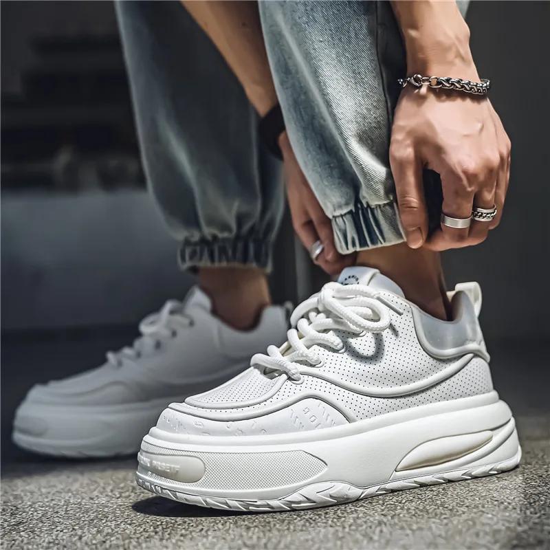 Spring and Autumn New Classic Men's Shoes Fashion Versatile Thick soled Casual Shoes Student Playground Running Sports Shoes