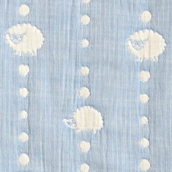 10mois Hoppetta Fluffy Gauze Baby for Newborns to 3 Years 58cm 5260 - (6-Layer Gauze) Sleeper, Old, Blue, Length,
