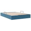 Ottoman Bed Frame with Storage Dark Blue 140 x 200 cm Velvet