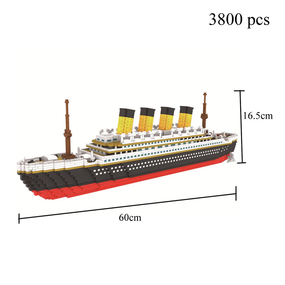 KNEW BUILT 6 Kinds Titanic Model Cruise Ship Building Block for Adult Micro Mini Brick Toy Perfect Gift Entertainment Decoration