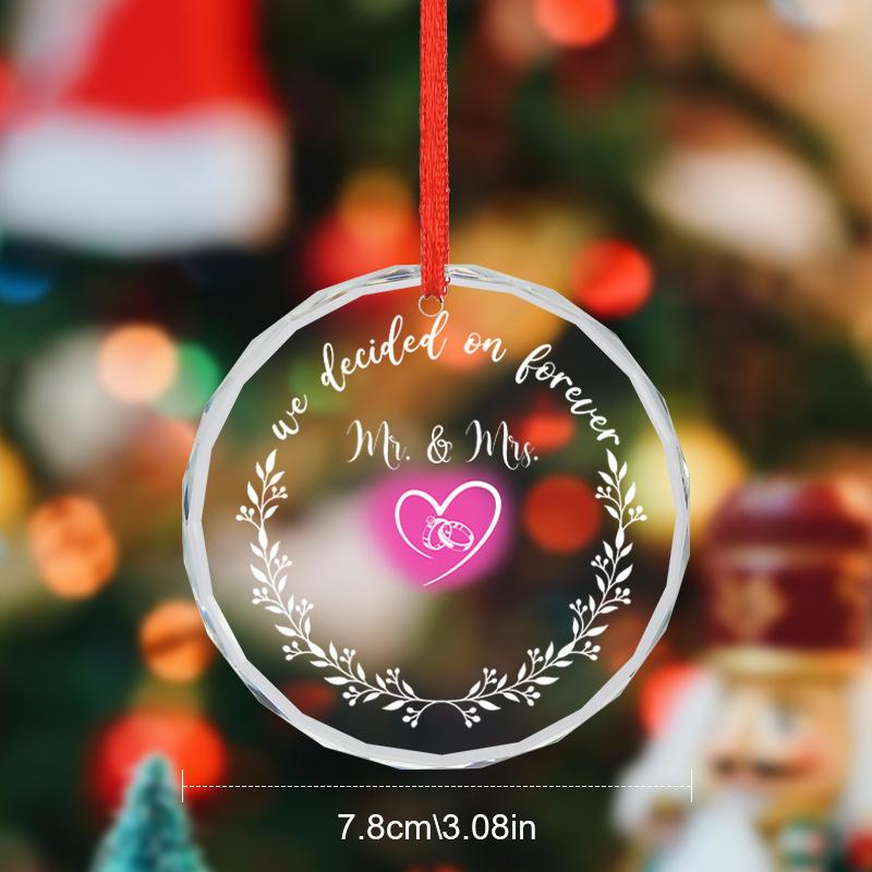 1pc/2pcs Wedding Glass Pendant-Gifts for Newlyweds Wedding Souvenirs, Wedding Scene Decor, Tree Decor, Party Decor, Backpack and Keychain Pendant