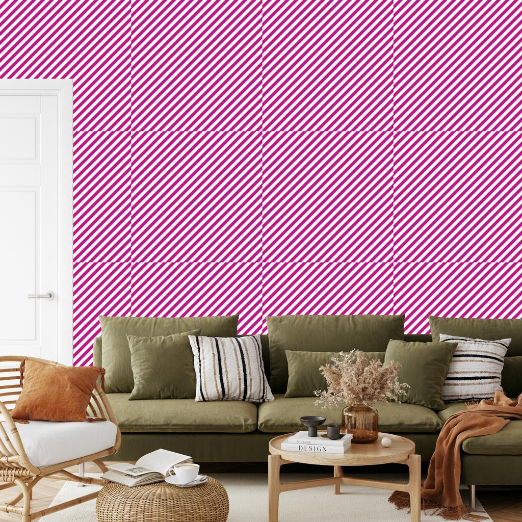 Powder pink and purple stripes wallpaper, powder pink background 50x1000