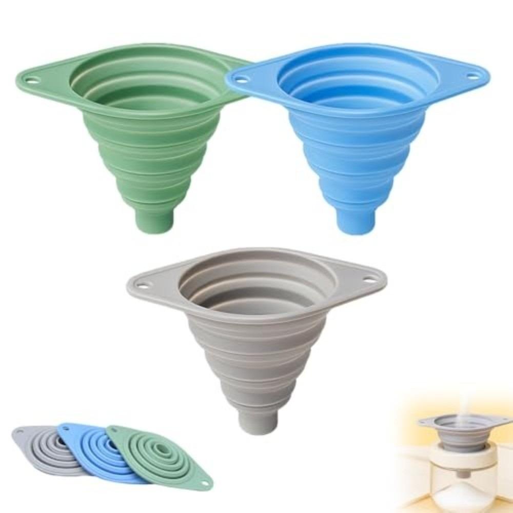 Leak-Proof Silicone Funnel Foldable Wide Mouth Funnel New Portable Funnel  Kitchen