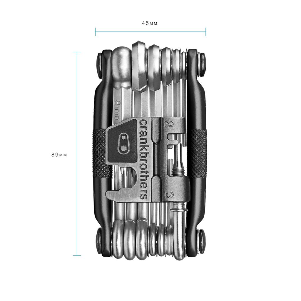 CRANK BROTHERS Fahrrad Tragbares Werkzeug MULTI-19 19 Funktionen Midnight Edition 115352