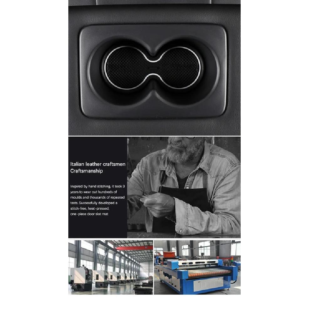 Tapetes para Porta-Copos e Compartimentos de Carro Para Hyundai Sonata LF 2015 2016 2017~ Tapete de Borracha Antiderrapante para Porta Adesivos de Canaleta de Porta Acessórios