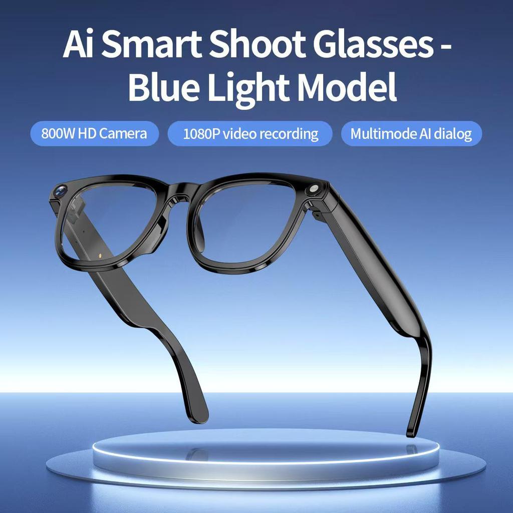 CY01 Smarte Brille: 8MP Kamera, KI-Sprachassistent, Musik, Anrufe, Foto-/Videoaufnahme, 16 GB Speicherplatz.
