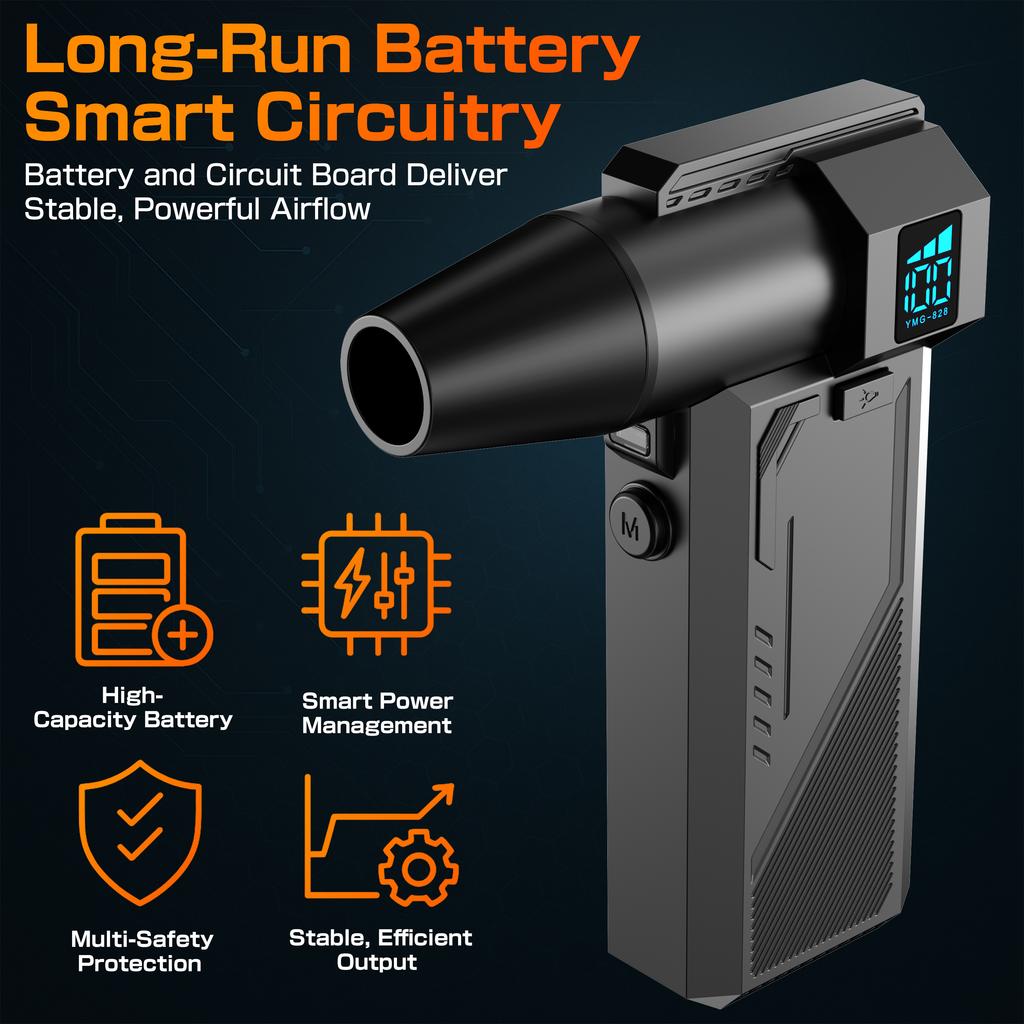 Handheld Turbo Fan For Car RV Truck Trailer Violent Jet Fan Powerful Air Blower Portable Multifunctional Cleaning Blower Tool