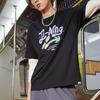 Li Ning X Steven Harrington Collaboration Cartoon Letter Print Loose Short Sleeve T-Shirt Unisex Tops Black AHSR935-3