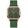 Minimalist Square Quartz Watch For Women With Silicone Band And Rose Gold Finish For Daily Wear