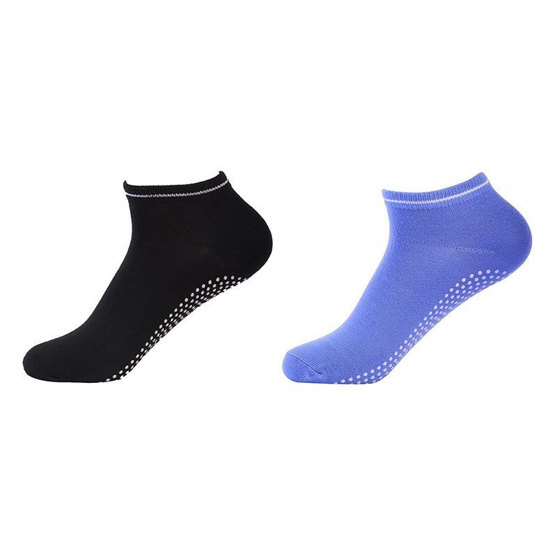 

Женские конфетных цветов короткие носки-дозаторы, нескользящие, для йоги, влагоотводящие, дышащие, студенческие, для пилатеса, йоги, фитнеса, спортивные носки 2 pairs [Black + Blue]](Free size [35-size 39]])
