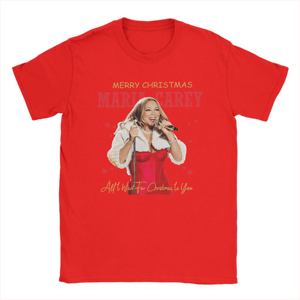 Mariah Carey  All I Want For Christmas Is You T Shirt  Hip Hop T Shirts Short Sleeve Vintage Tshirt Beach Cotton O Neck Tees