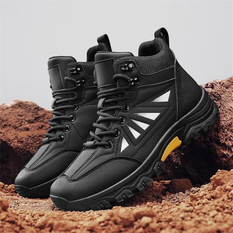 High-top shoes men's winter outdoor wear-resistant non-slip shoes daily casual hiking shoes large size light hiking shoes