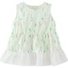 Minibala Girls' Sleeveless Mesh Hem Top