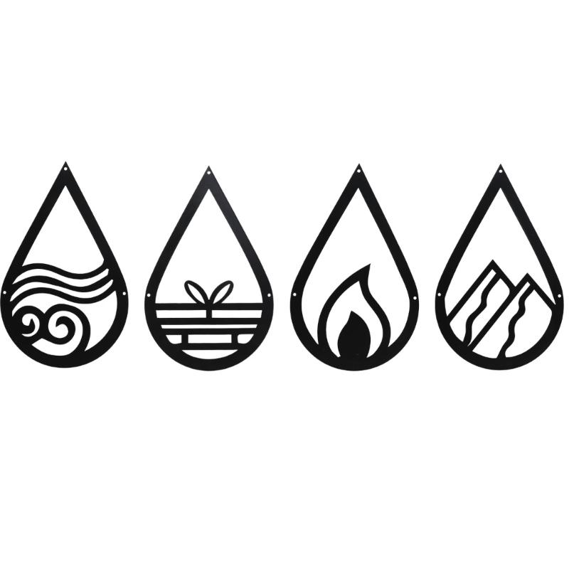 

Металлическое настенное искусство, четырехэлементное произведение искусства, металлическая настенная скульптура, украшения для дома, декор гостиной, хозяйственные принадлежности 55KF