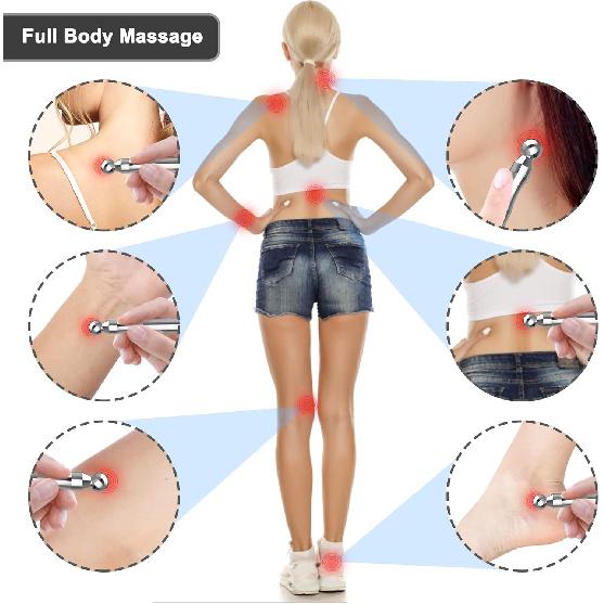 Manual Acupuncture Pen - Stainless Steel Acupressure Pen - for Full-Body Deep Tissue Merdian Pain Relief & Facial Massage- Facial Acupressure Tool,