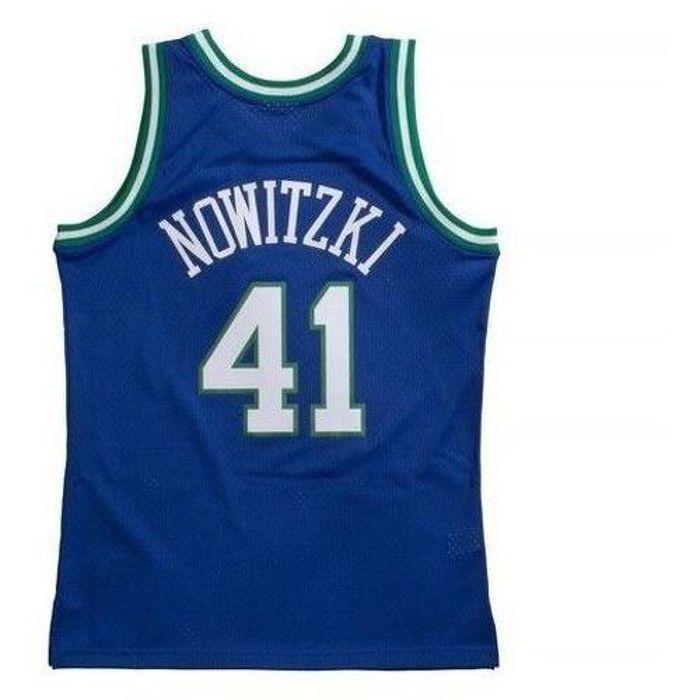 T-shirt - Mitchell & Ness - D Mavericks D Nowitzki - Bleu - Sportswear - Taille L