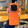 Luxury Cross Texture Leather Design Case For Honor Magic8 Magic7 RS & Magic 8 7 RS Slim Orange Camera Ring Shockproof Cover