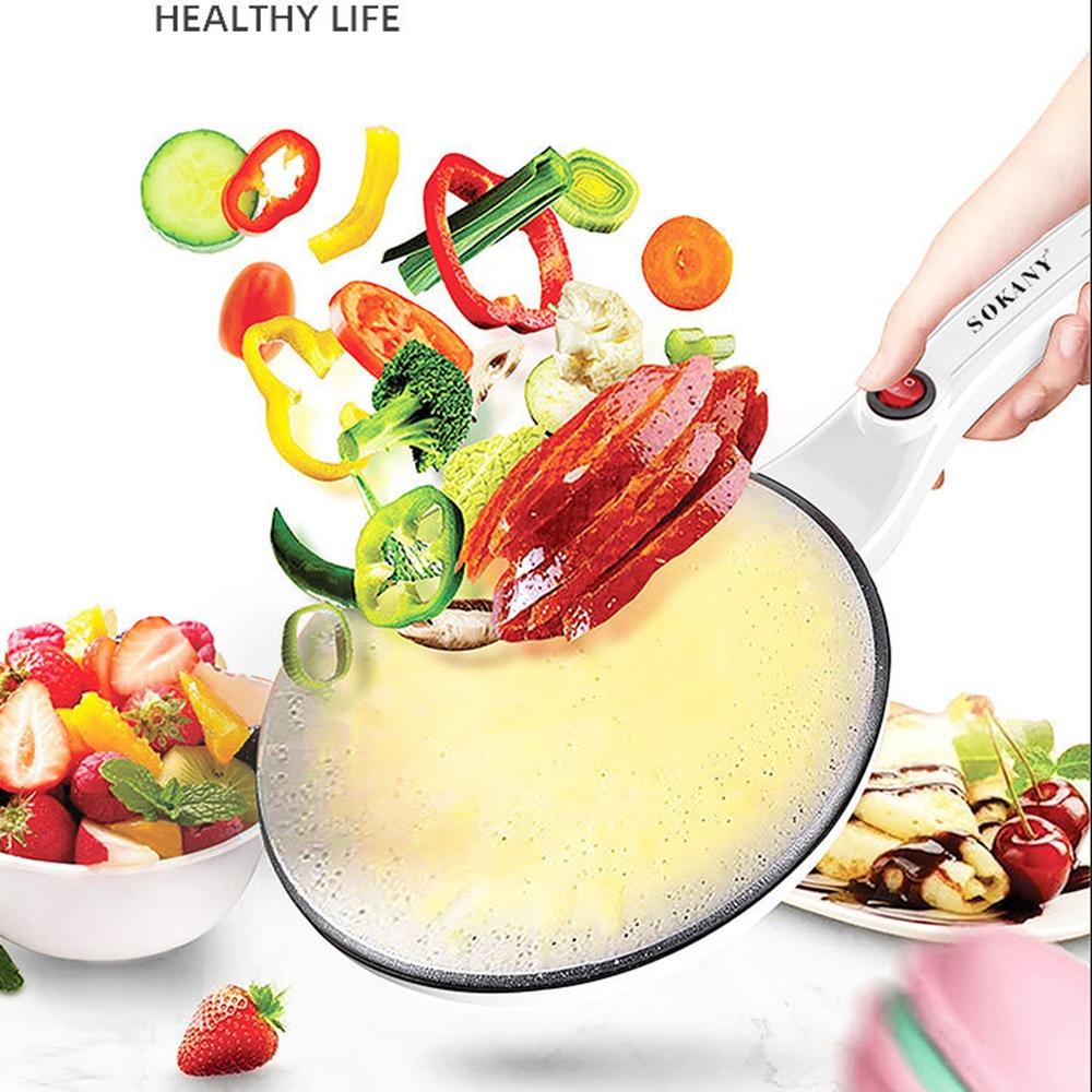 Mini Non-stick Pizza Cake Pancake Machine Electric Crepe Maker Roti Frying Baking Pan Spring Roll Pastry Grill Home Kitchen 220V