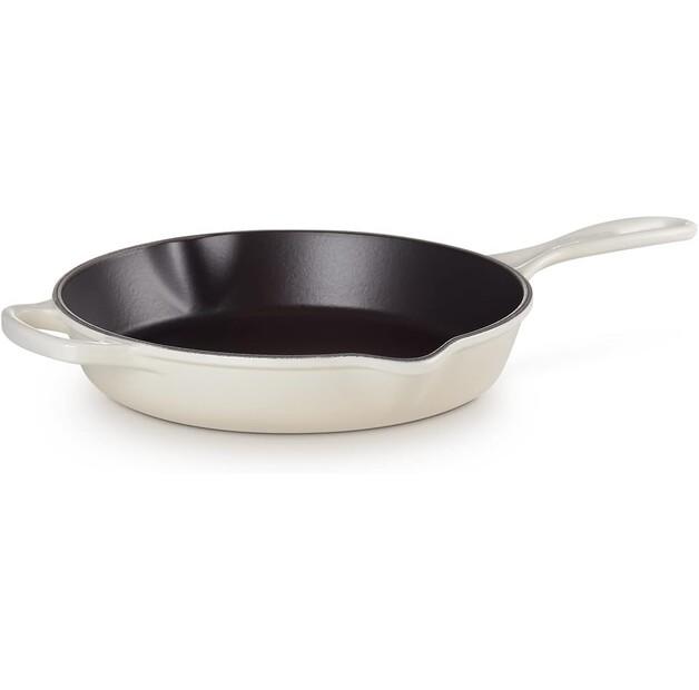 Le Creuset Signature Cast Iron Skillet/serving Pan Round High 26 Cm Meringue (20187267160422)