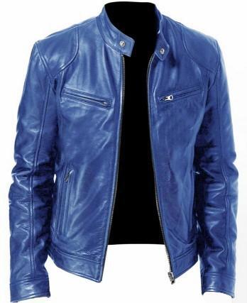 American retro PU leather jacket stand-up collar slim European and American tough guy motorcycle punk leather jacket