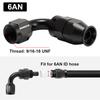 Runsco -6 AN Furtun PTFE Fitinguri Pivotante Adaptor Conector Aluminiu Negru AN6