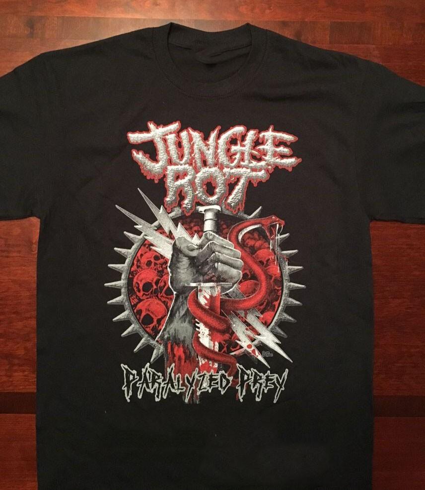 Jungle Rot Paralyzed Prey T-shirt Black Cotton All Sizes BO1077 Unisex T-Shirt M