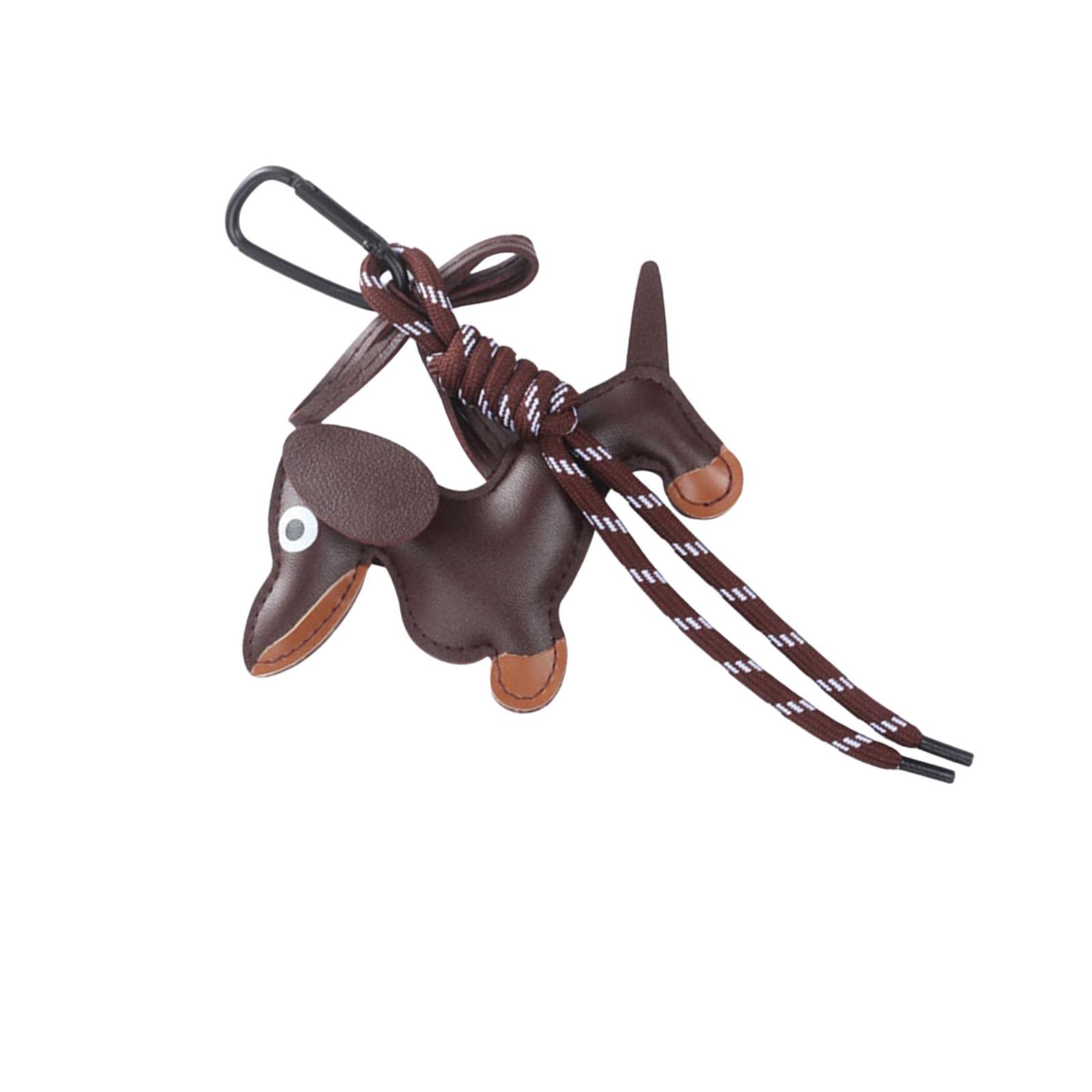 

Модный ретро-брелок в виде собаки-колбаски, модный прочный аксессуар из искусственной кожи для коллекционеров и законодателей моды темно-синий