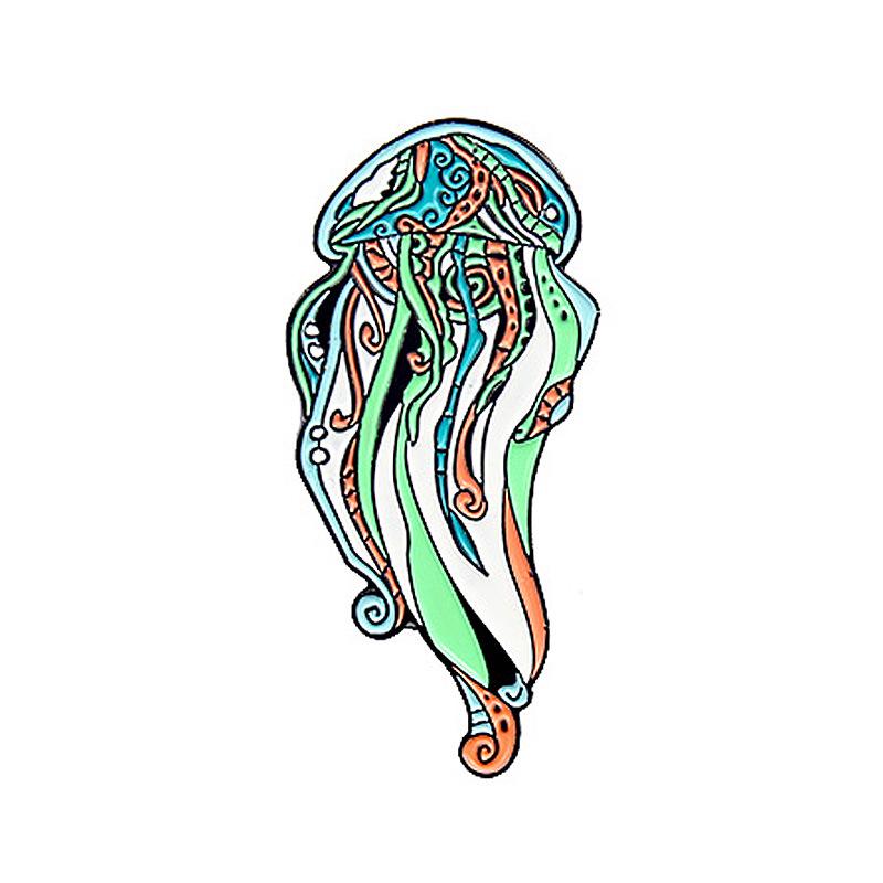 Ocean Friends Grandpa Turtle & Jellyfish Brooch: Animal Companions Badge