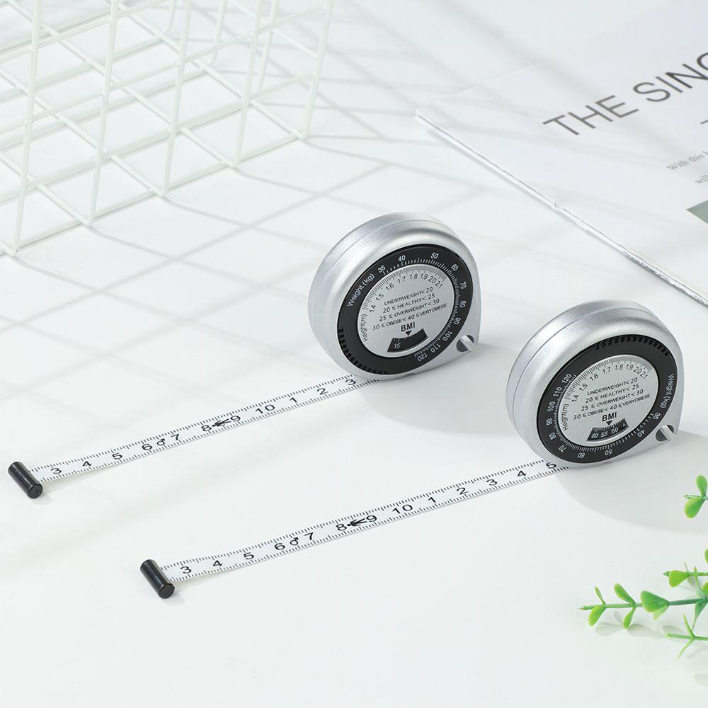 Push-Button Retract Calculator Fitness BMI 150cm Ruler Body Mass Measure Measuring Tape