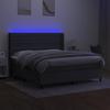 VidaXL Slatted Bed Base with Mattress and LED, Upholstered Bed, Double Bed, Adult Bed for Interior Bedroom, 3138414