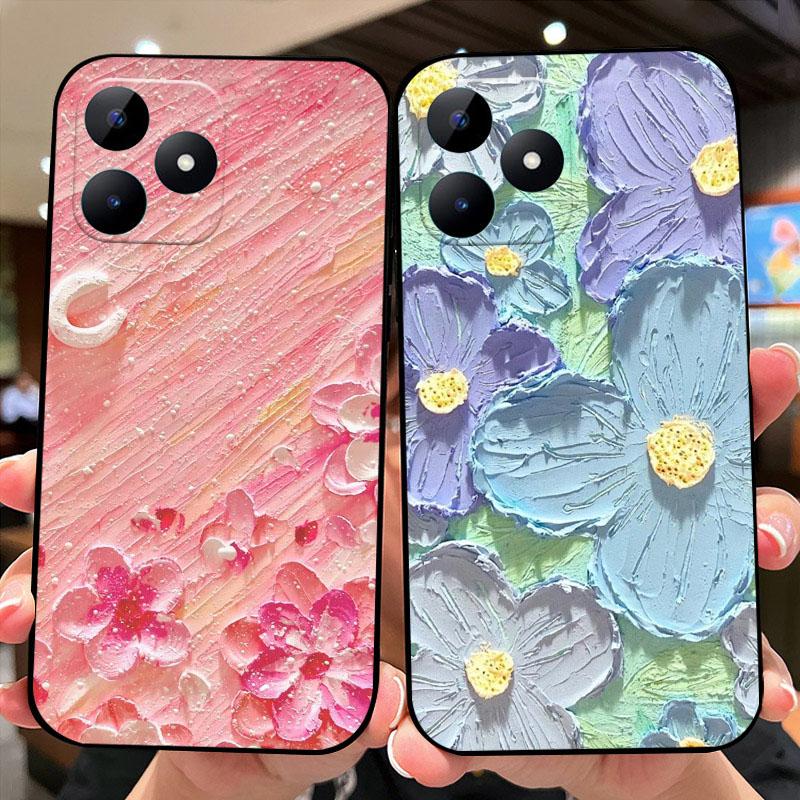 Cartoon Fashion Case For Realme Note 50 Coque Narzo N53 TPU Silicone Phone Covers For Oppo Realme C51 C51s C53 4G Soft Bumper