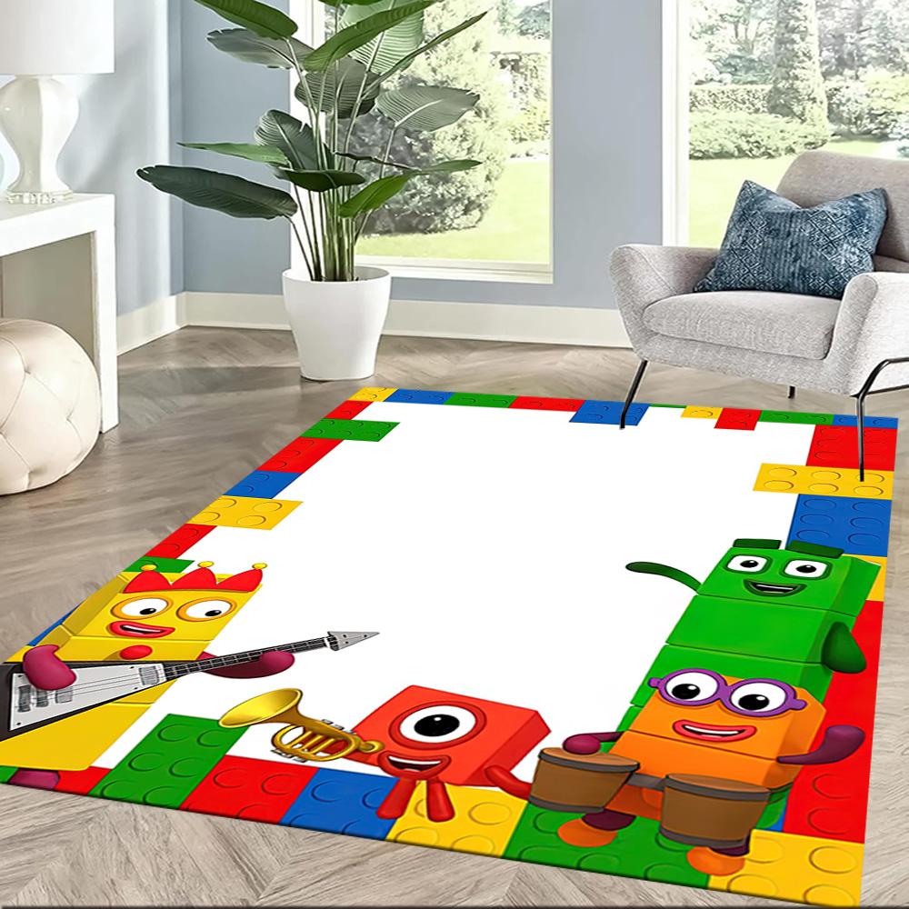 Numberblocks Area Rug Design for Outdoor Study room Entryway Balcony Anti-slip Rug Decorate Offices Perfect Gift for Friends & Family