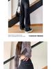2024 Women's Plus Size Fleece-Lined Wide Leg Jeans - Winter Style, Loose Fit, Narrow Straight Floor-Length Pants
