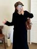 Plus Size V-neck Hooded Sweatshirt & Skirt Two-Piece Set - 2025 Winter Casual Knitwear for Women