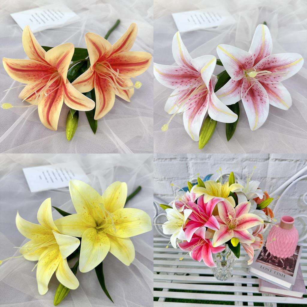 Artificial Lily 3d Printed Wedding Decorations For Hotel And Party