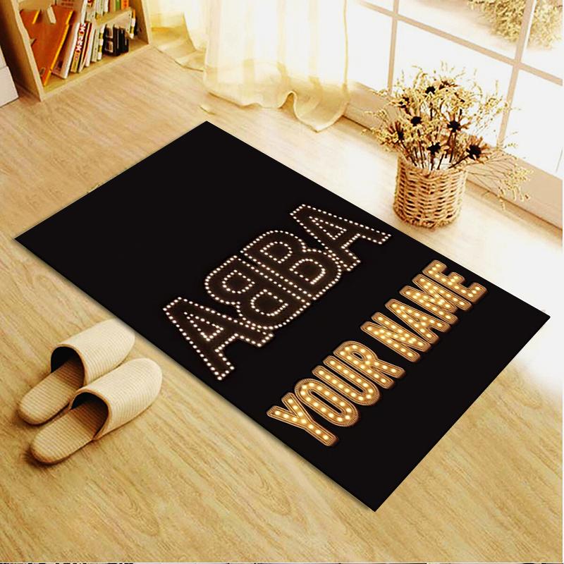 Custom Name ABBA Carpet Rug for Living Room Bedroom Home Sofa Decoration,Kids play Non-slip Floor Mat