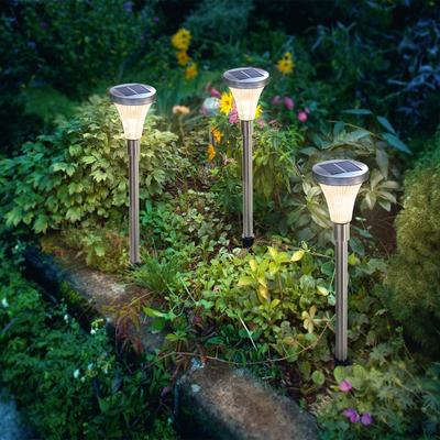 GWSOLAR Aço de 3 Solar Nova Luz Branco Quente Fino Moderno e Elegante Luz Automática às 10 Durável Fácil Flor Festa Parque 304 Inoxidável Nichia GW